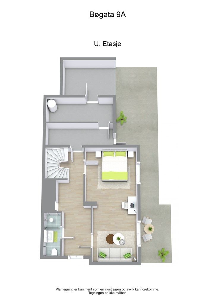 3 D plantegning underetasje