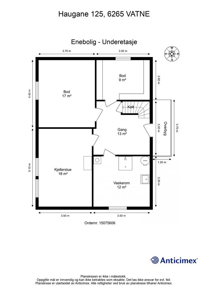 Plantegning underetasje 