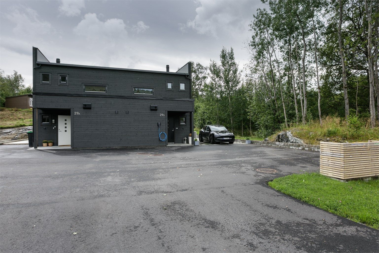 Fasade og adkomst mot nord