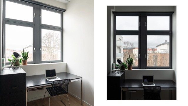 Rommet er fleksibelt og her har du i tillegg plass til en egen kontorløsning.