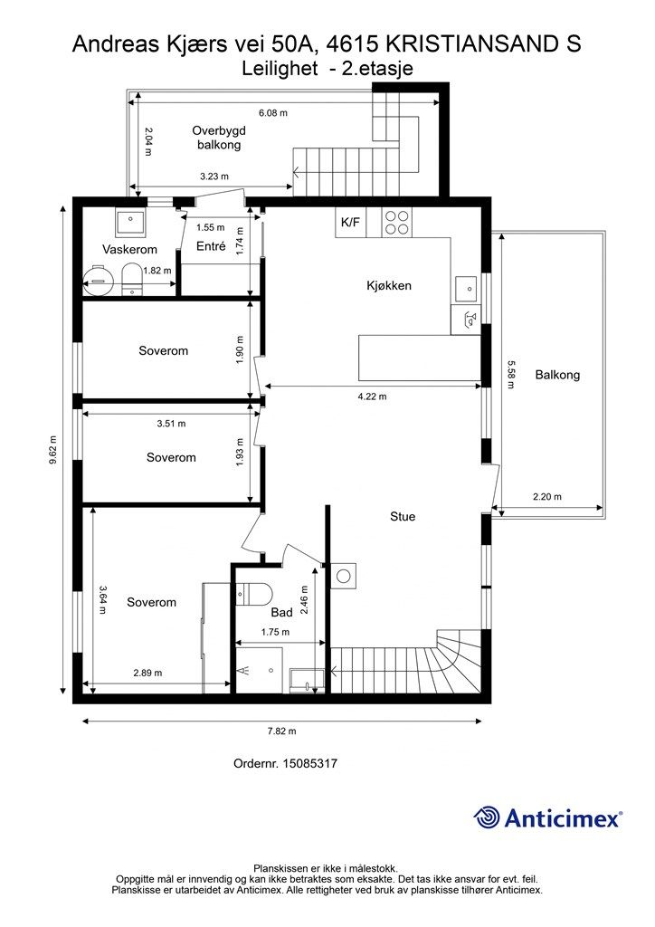 Plantegning -2. etg