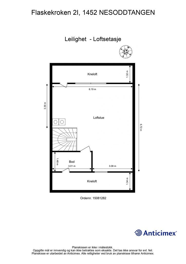 Plantegning Loftsetasje 
