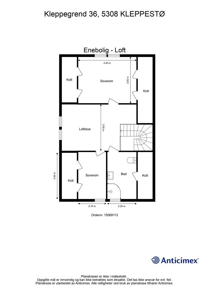 Plantegning loftsetasje