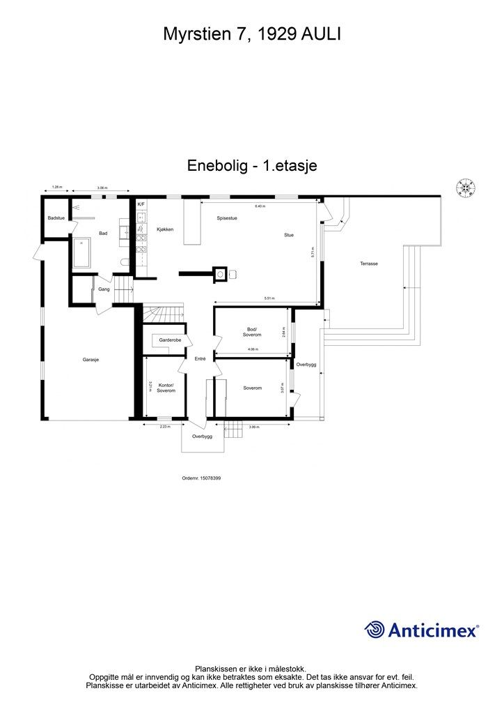 Plantegning - 1.etasje. 