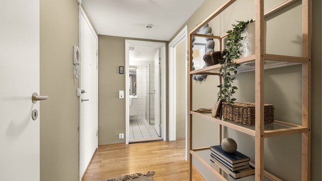 Dørcallinganlegg med åpnerfunksjon i entré.