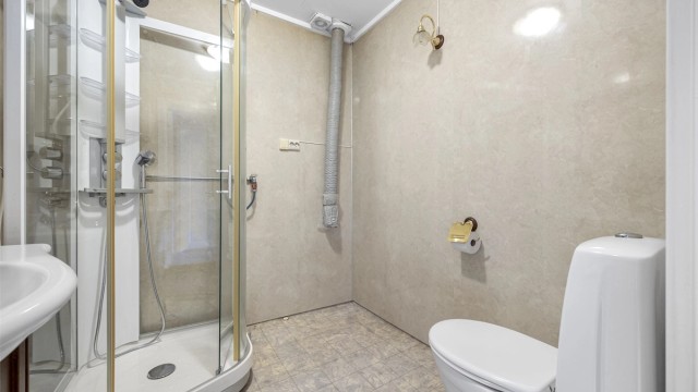 Opplegg for vaskemaskin på badet.