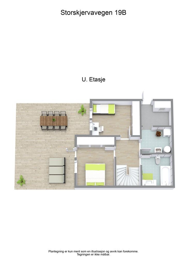 3 D plantegning underetasje