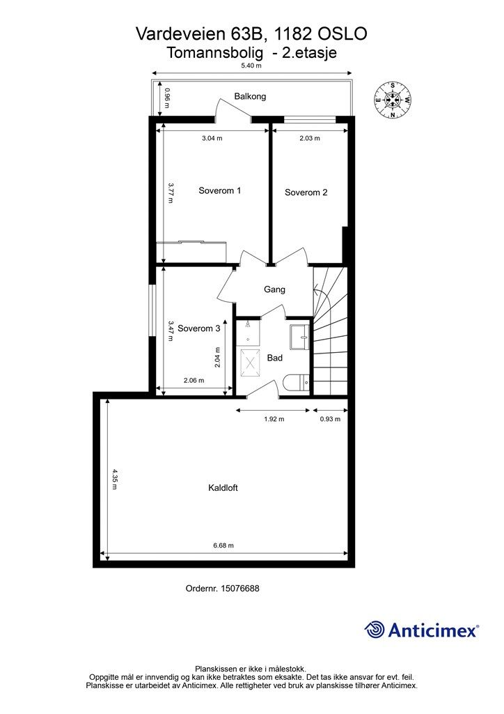 Plantegning - 2. etasje