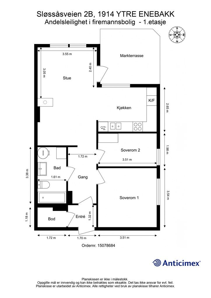 Plantegning 1. etasje.