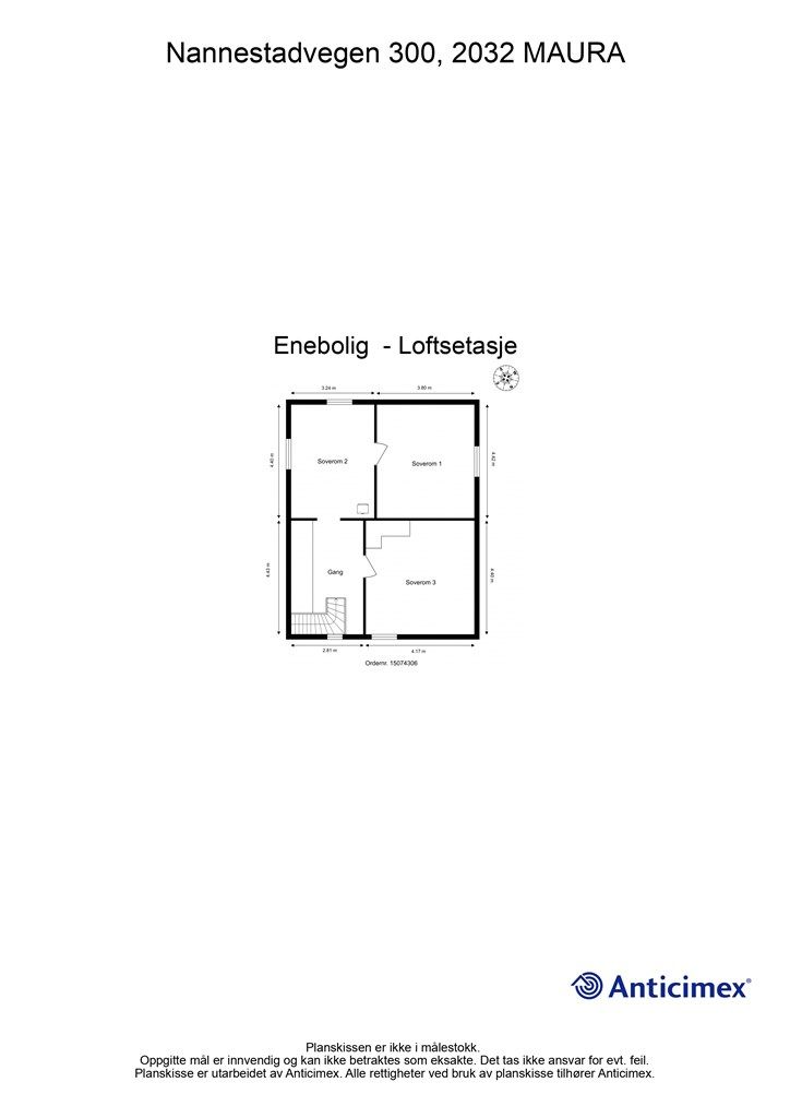 Plantegning Loftetasje