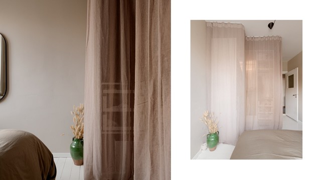 Bekymret for lagringsplass? Her er alt ivaretatt, bak lekre florlette gardiner som sørger for at du ikke trenger å bekymre deg for tellekantene.