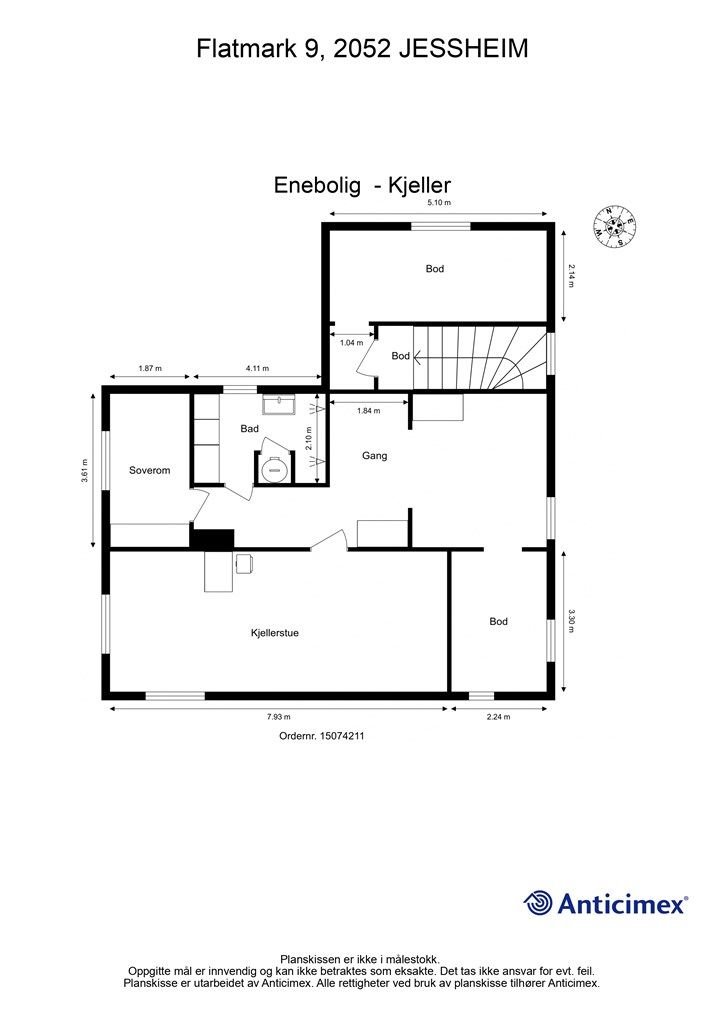 Plantegning underetasje