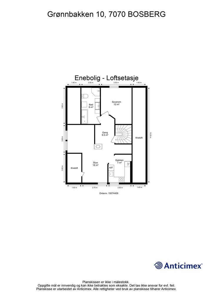 Planskisse loftsetasje.