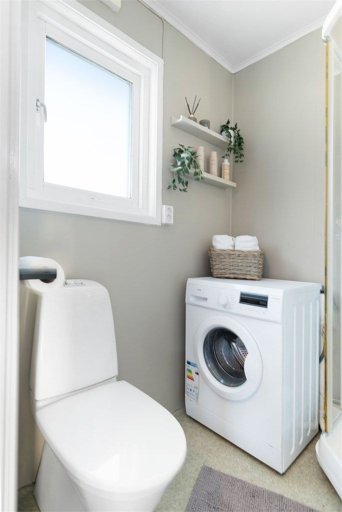 Opplegg til vaskemaskin på badet