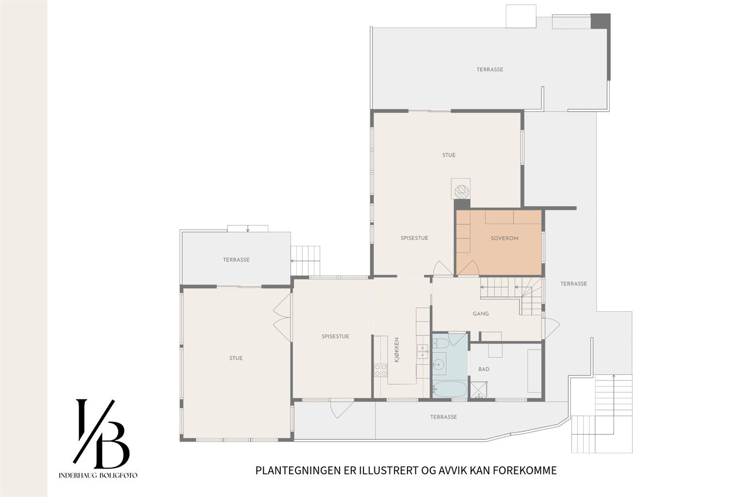 Plantegning 1. etasje.