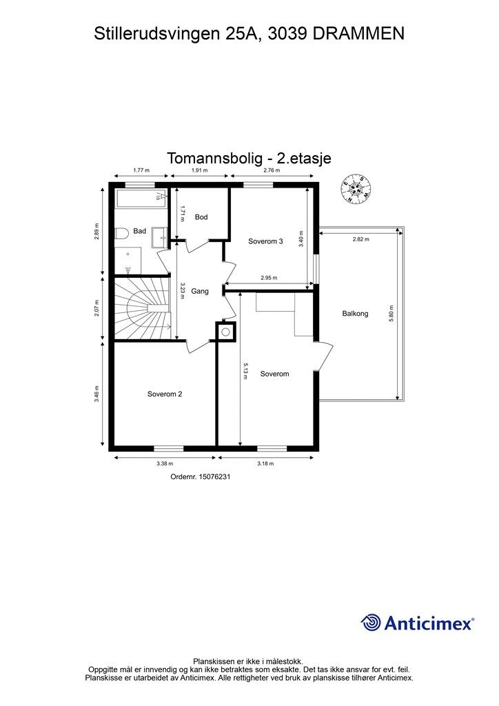 Plantegning - 2. etasje