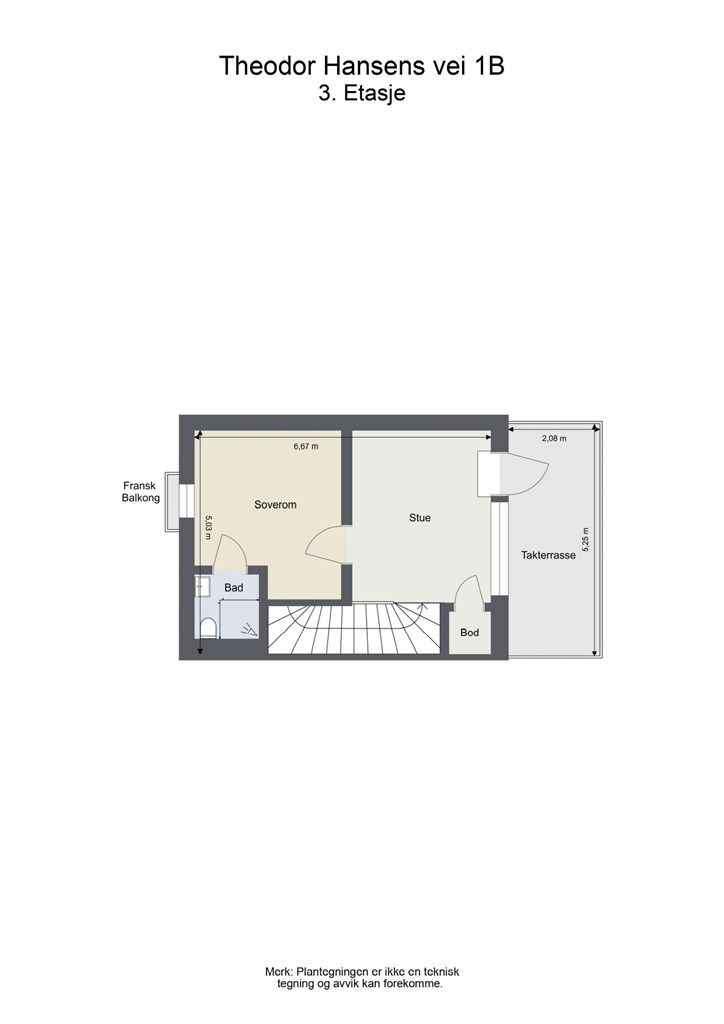 Plantegning - 3. etasje