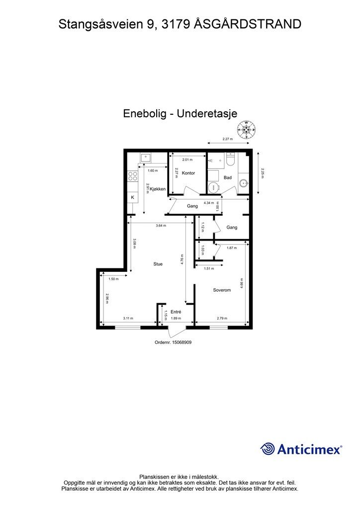 Plantegning underetasje 