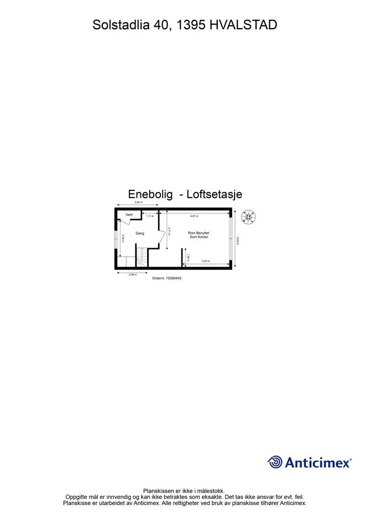 Plantegning - Loftsetasje
