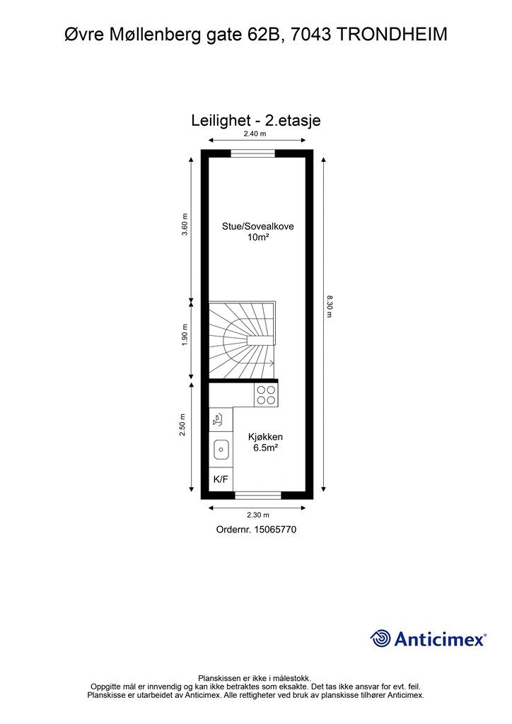Planskisse 2. etasje. 