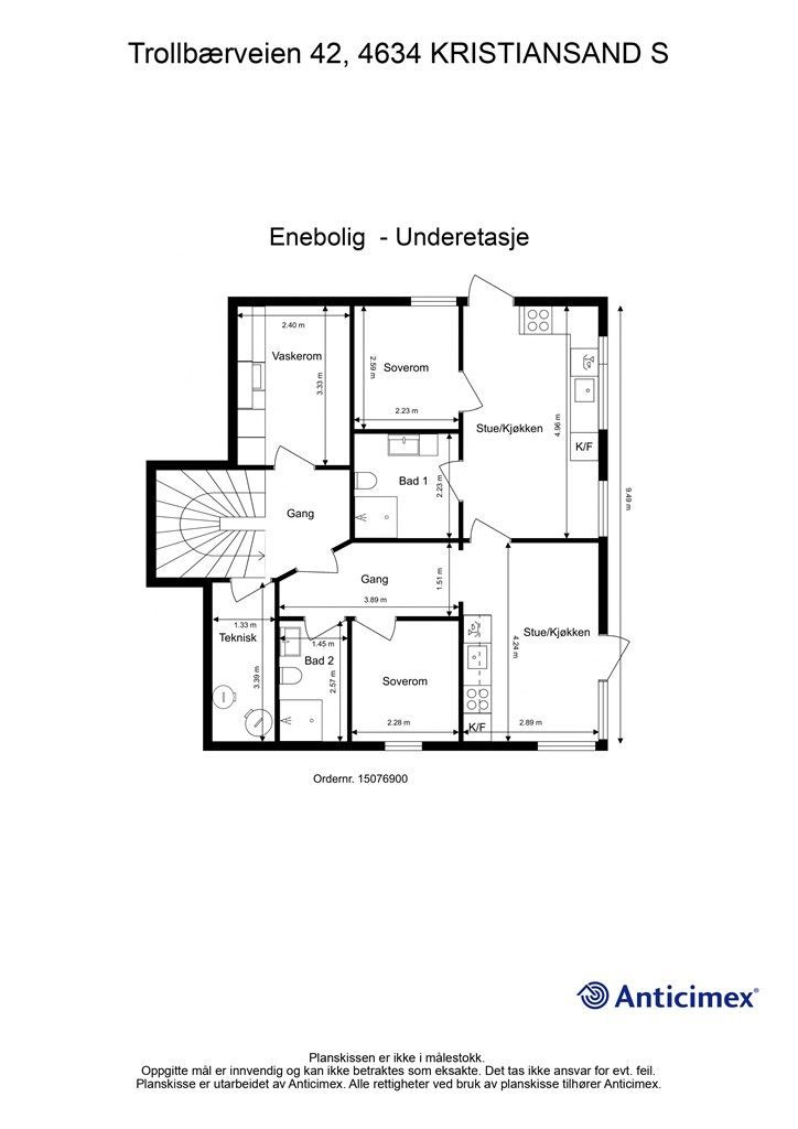 ... men først plantegning til orientering. 
