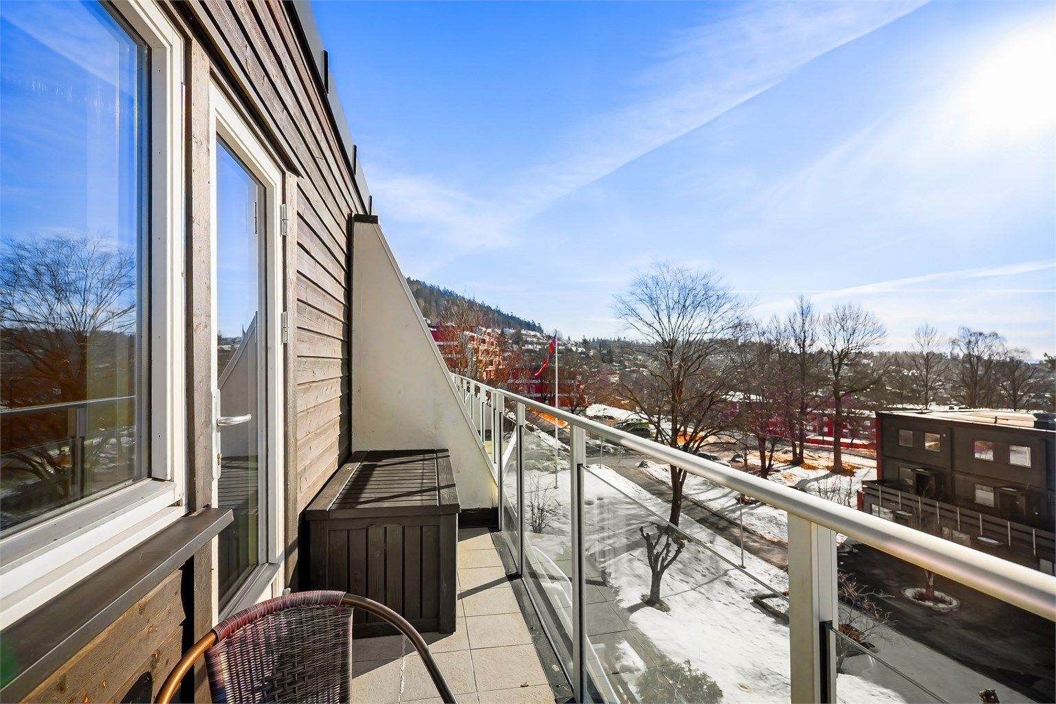 Flott sydvendt balkong på 5 kvm