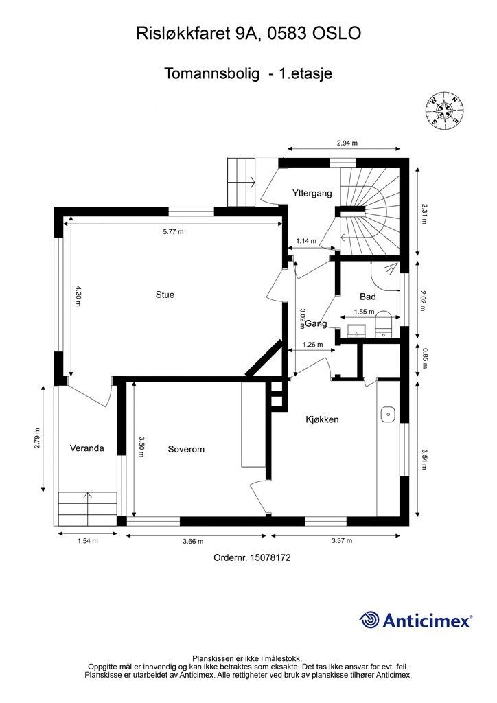 Plantegning - 1.etasje