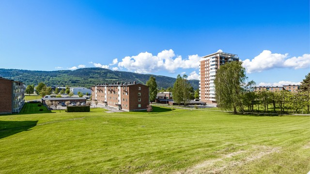 Utsikt fra balkongen.