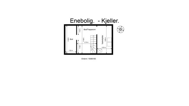 Veiledende skisse av kjeller.