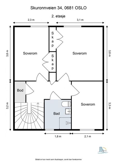 Plantegning 2. etasje