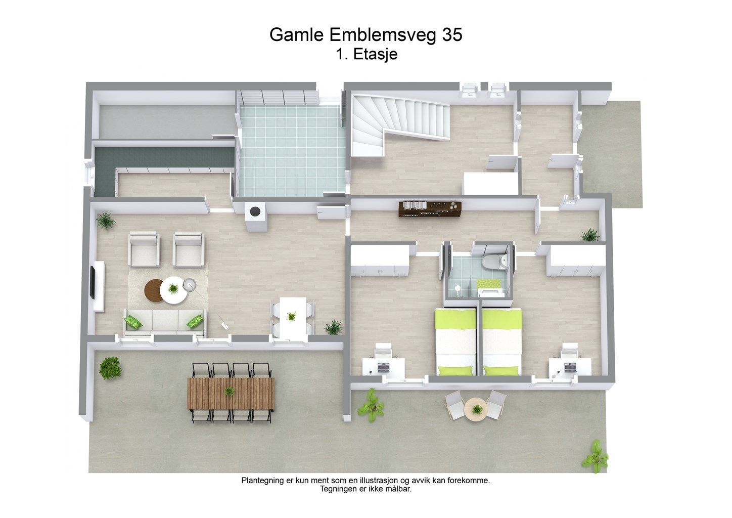 3 D plantegning underetasje