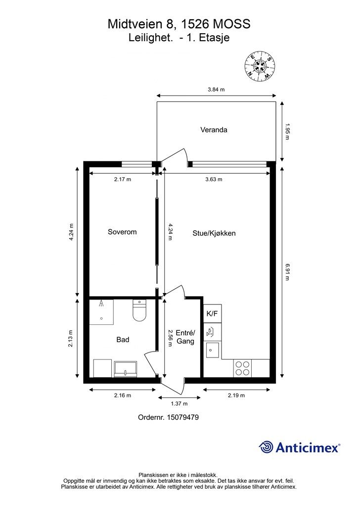 Leiligheten disponerer også bod og biloppstillingsplass i garasjeanlegget.