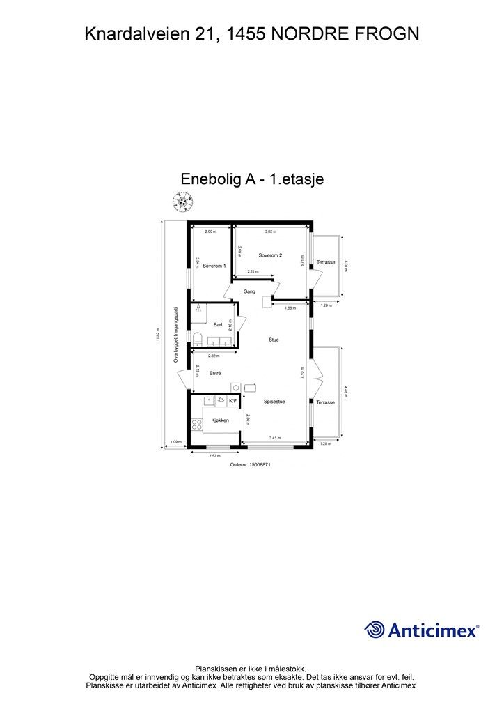Plantegning eneboligen