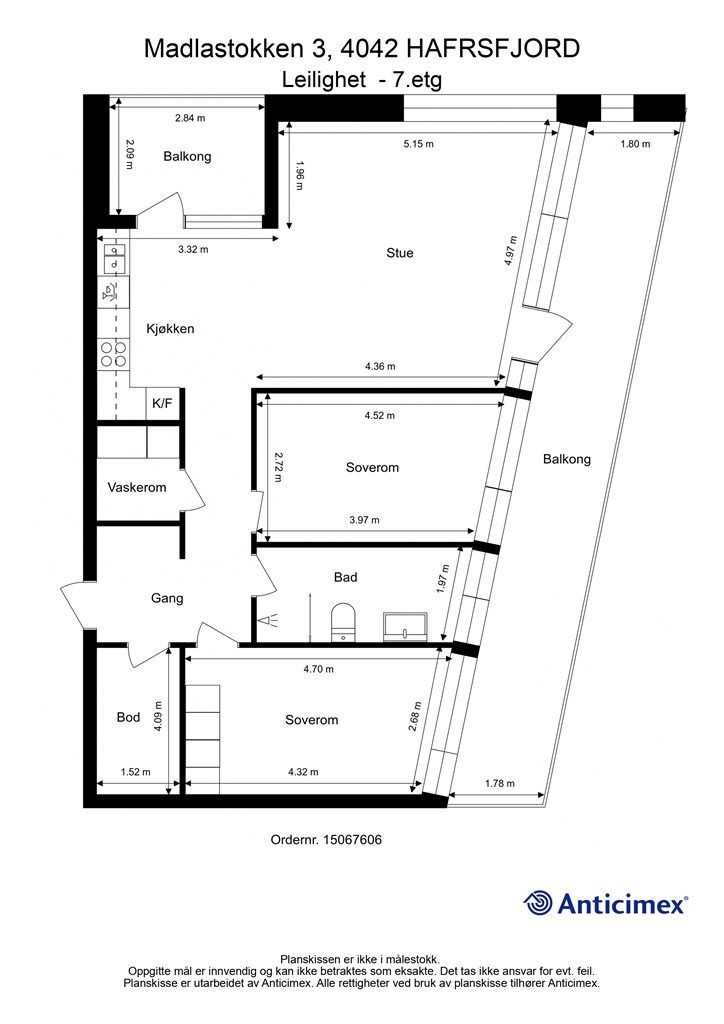 Plantegning - Toppleilighet 701