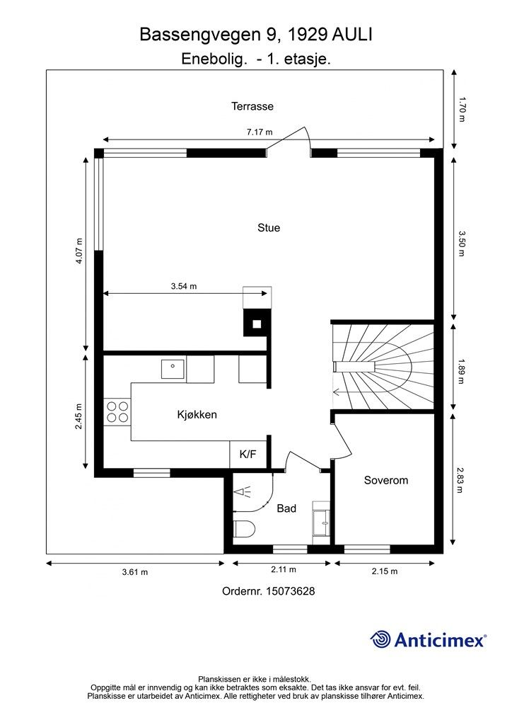 Plantegning 1. etasje. 
