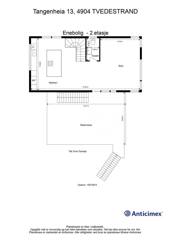 Plantegning-Enebolig - 2.etasje