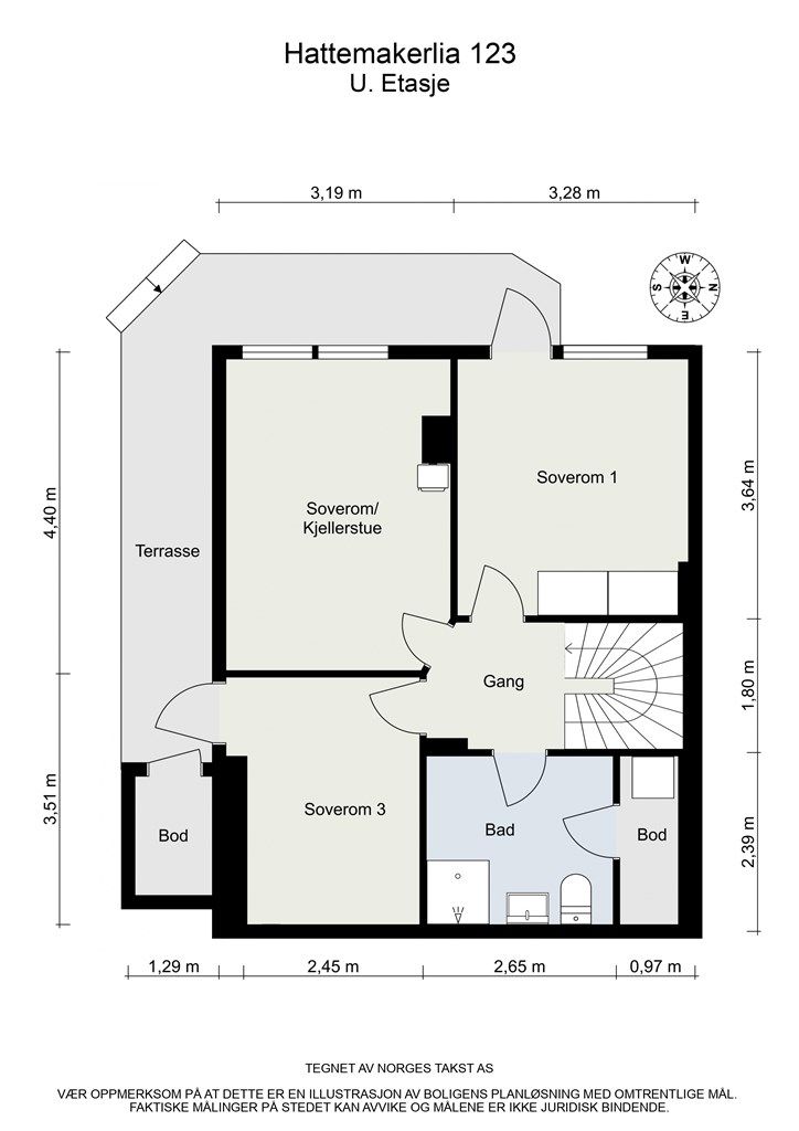 Plantegning - U. Etasje