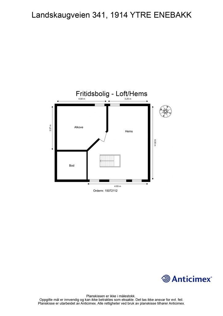 HYTTA - Plantegning - Loft/hems