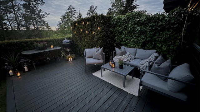 Kveldsstemning på uteplassen