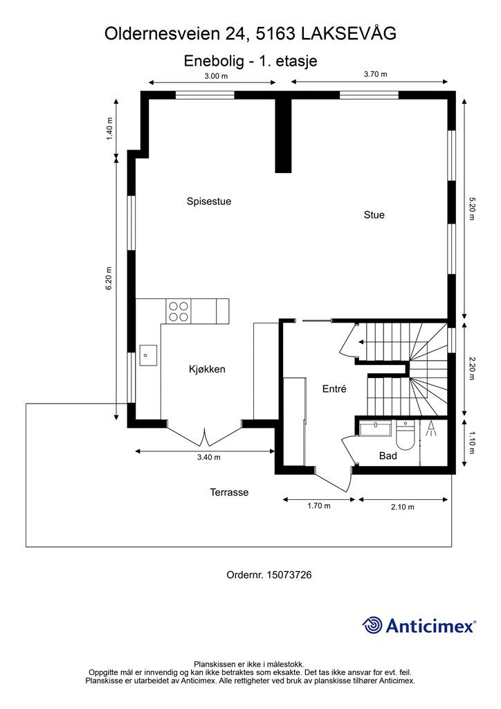 - Plantegning 1. etasje -