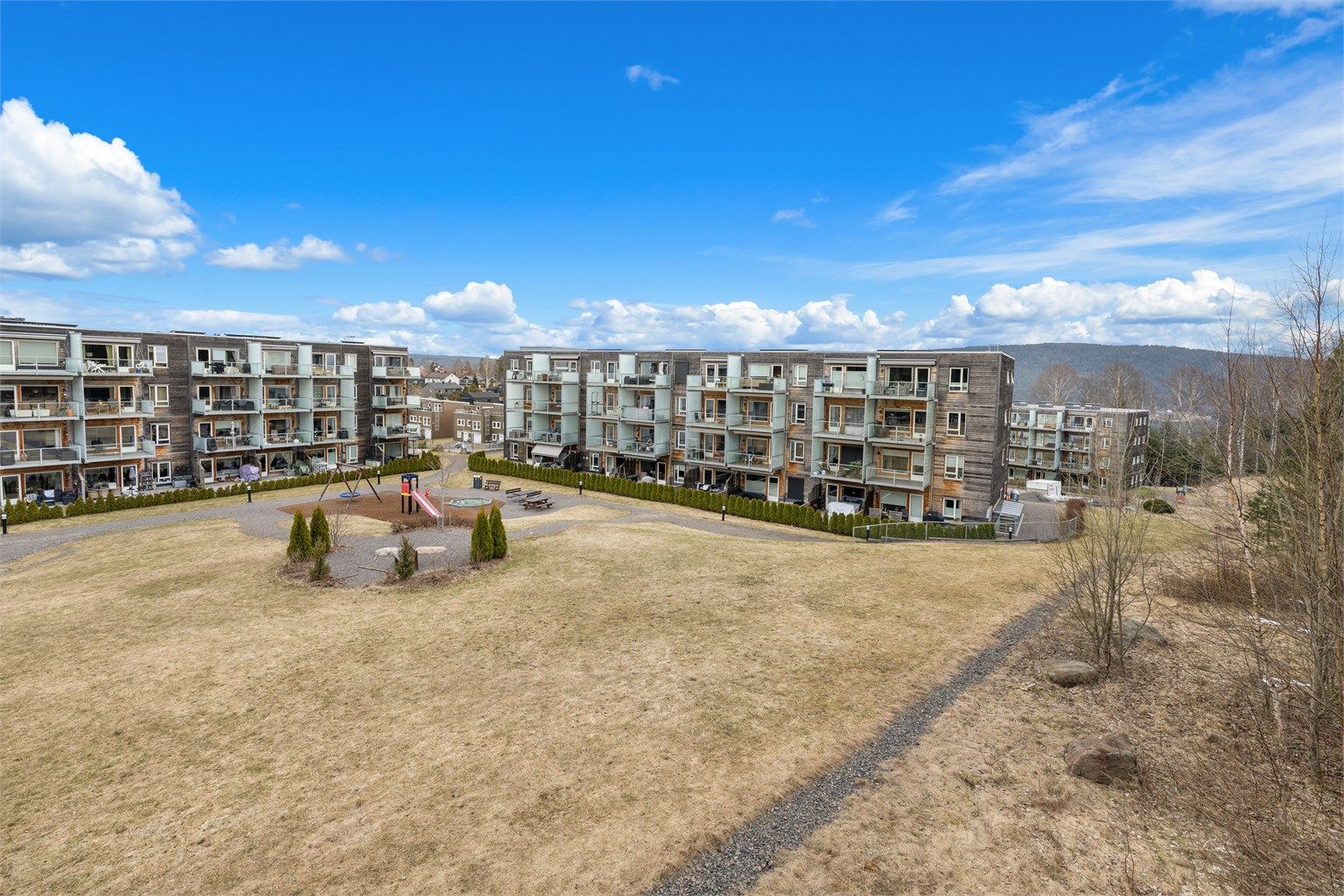 Sameiets tomt er pent opparbeidet