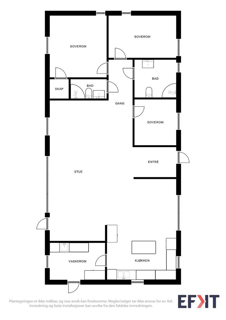 Plantegning Fyrhusvegen 13.