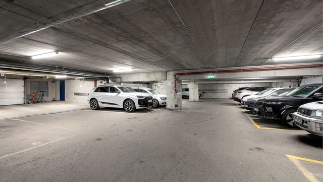 Parkeringsplass i felles garasjeanlegg.