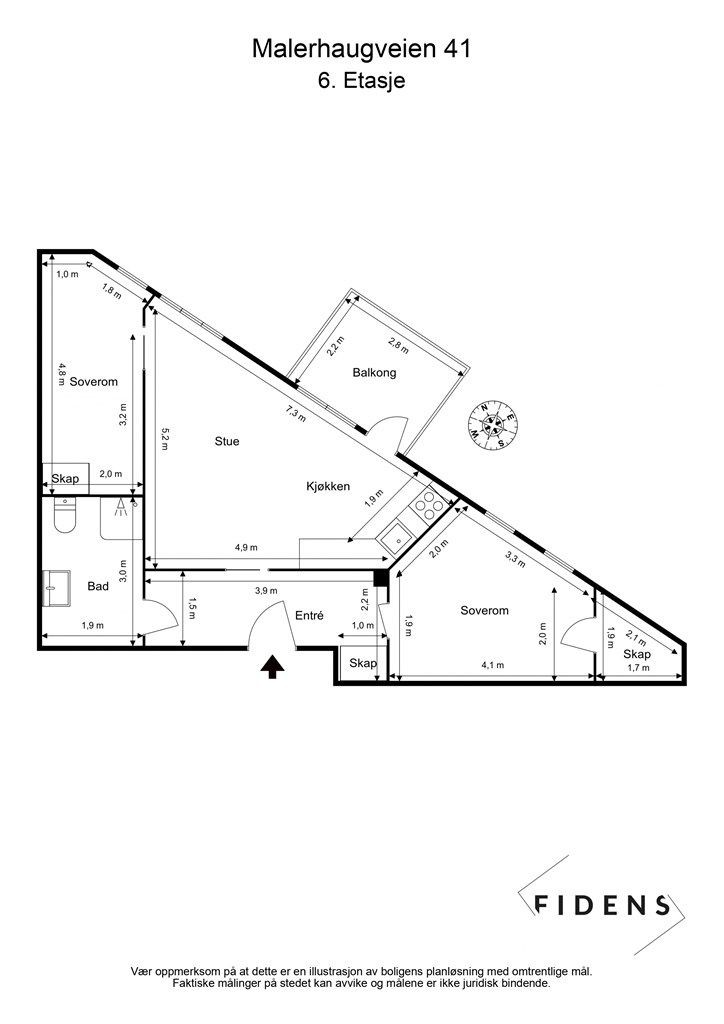 Plantegning 6. etasje 
