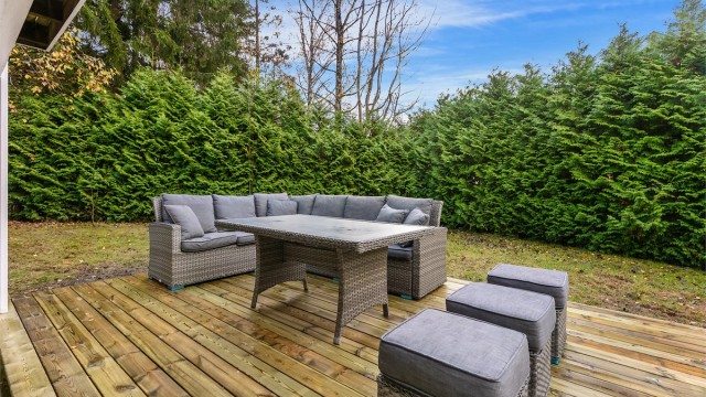 Her er det plass til en romslig sittegruppe.