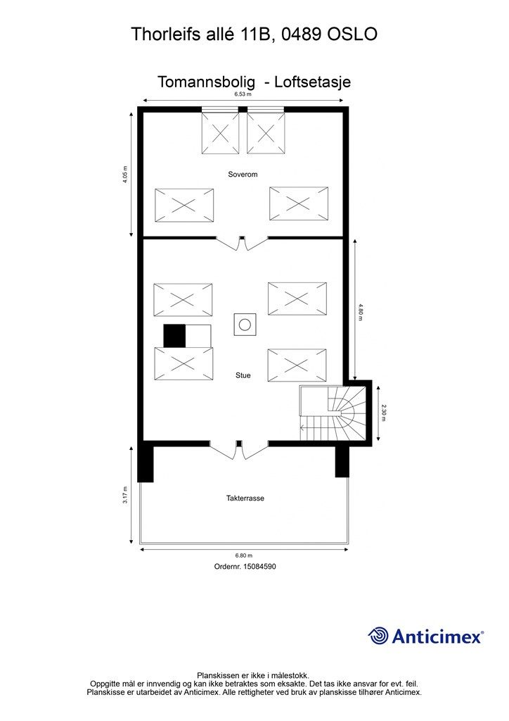 Plantegning - Loftsetasje