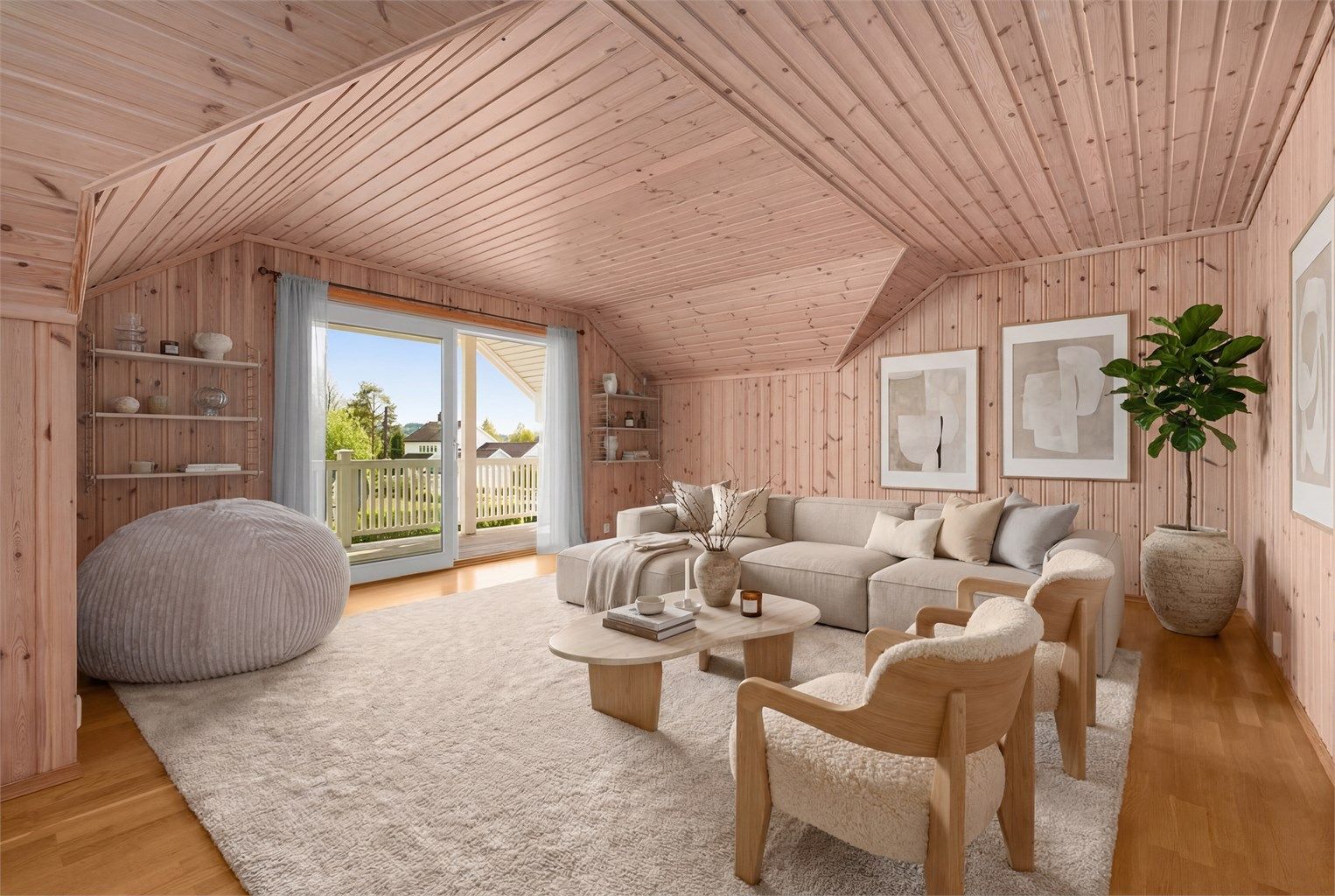 Loftstue - digitalt møblert