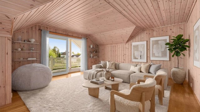 Loftstue - digitalt møblert