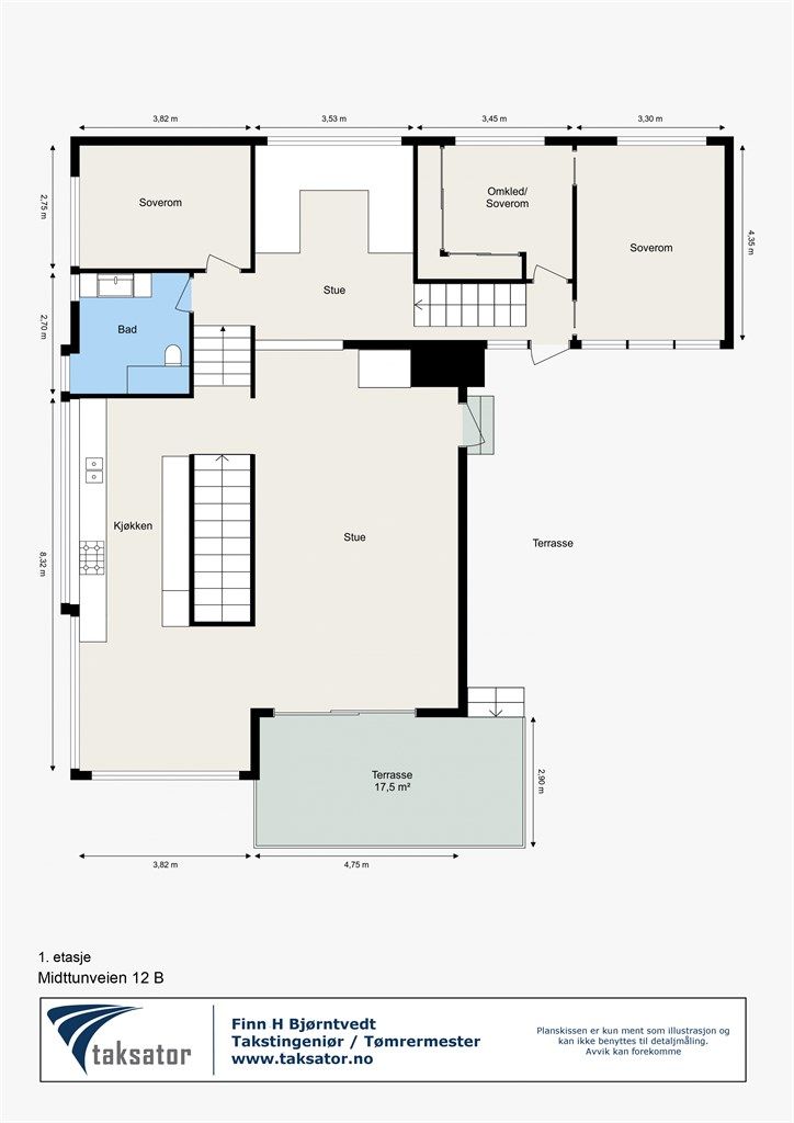 Plantegning 1. etasje. 