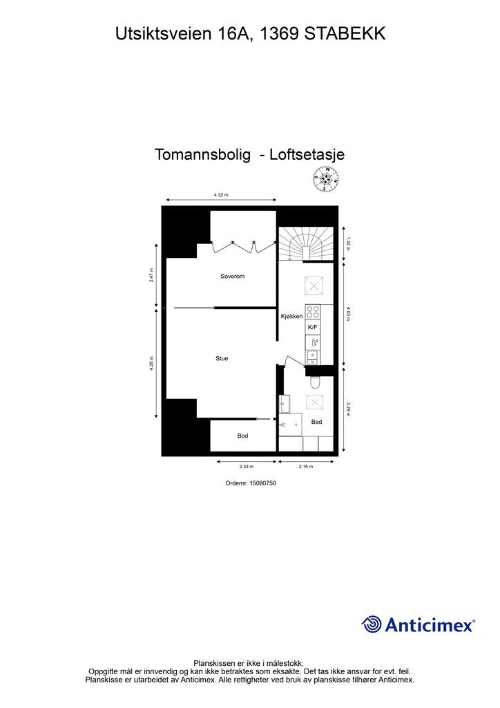 Plantegning loftsetasje